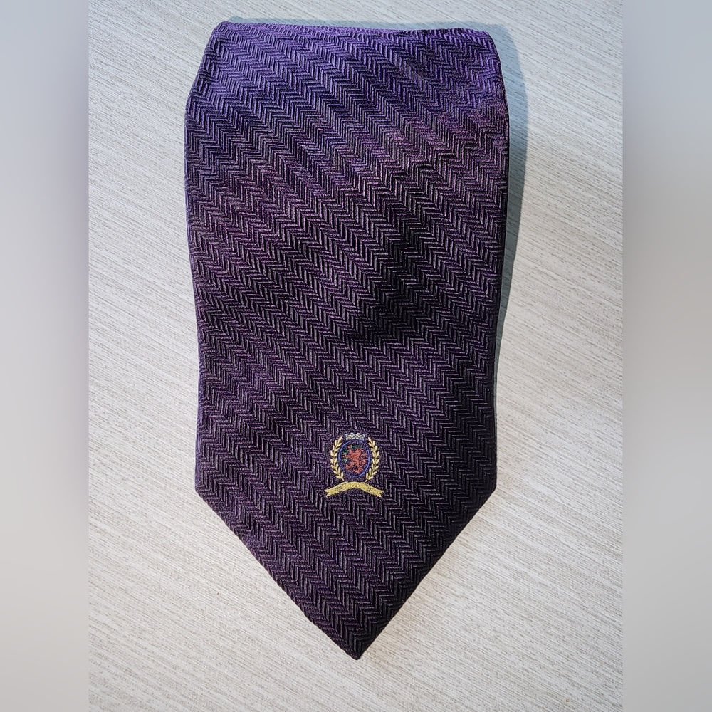 Tommy Hilfiger Purple 100% Silk Tie